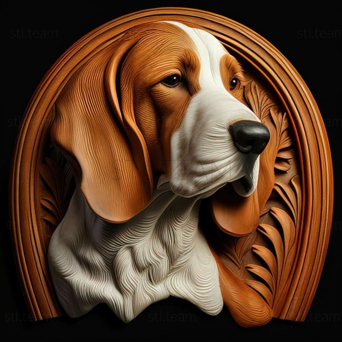 3D model American Foxhound dog (STL)